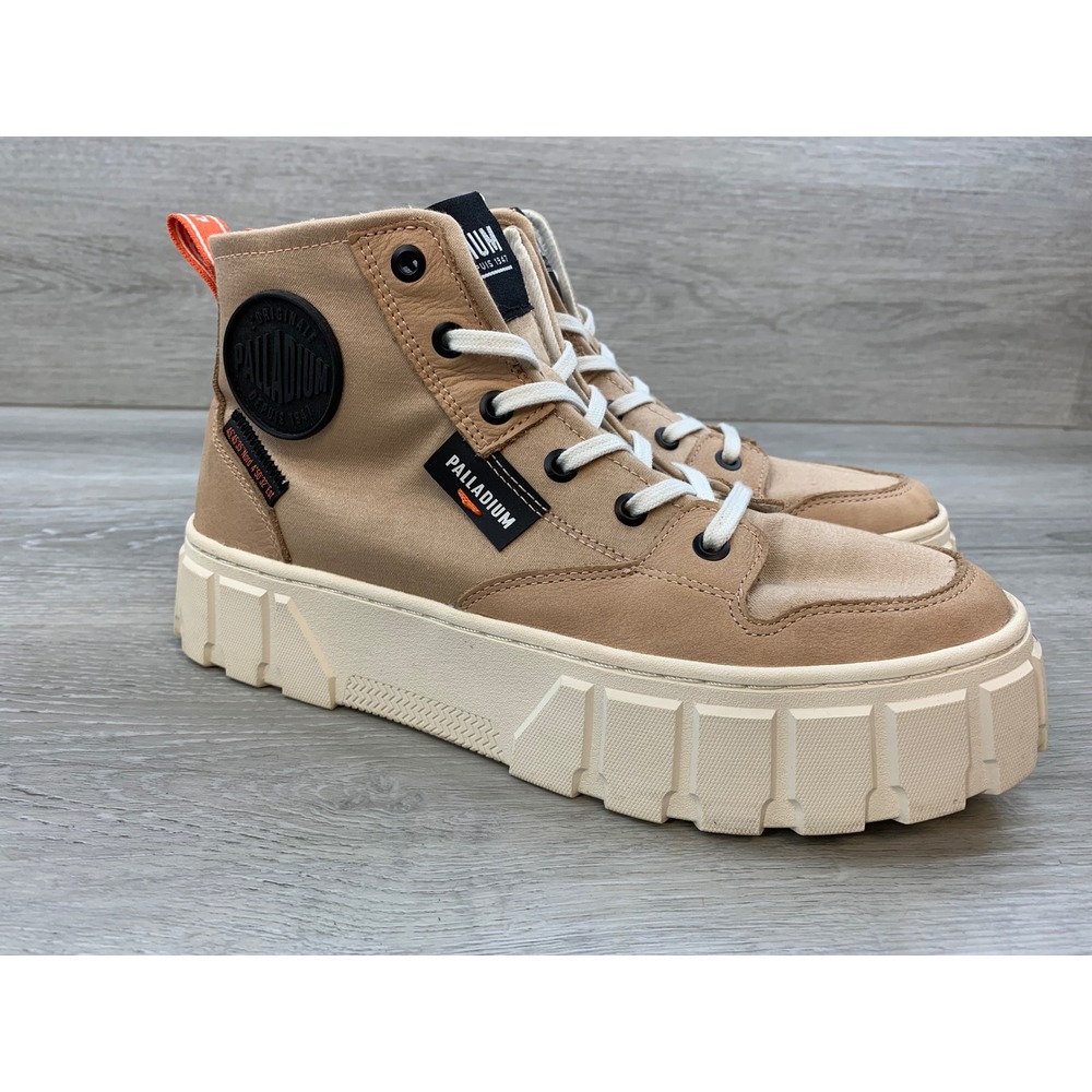 Palladium Revolt Hi TX Safari Women's Tan 8.5 Platform High Top Combat Boots